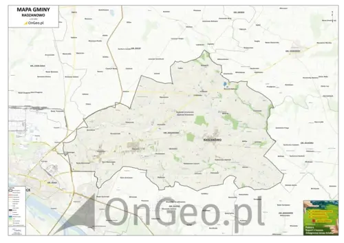 Mapa gminy Radzanowo